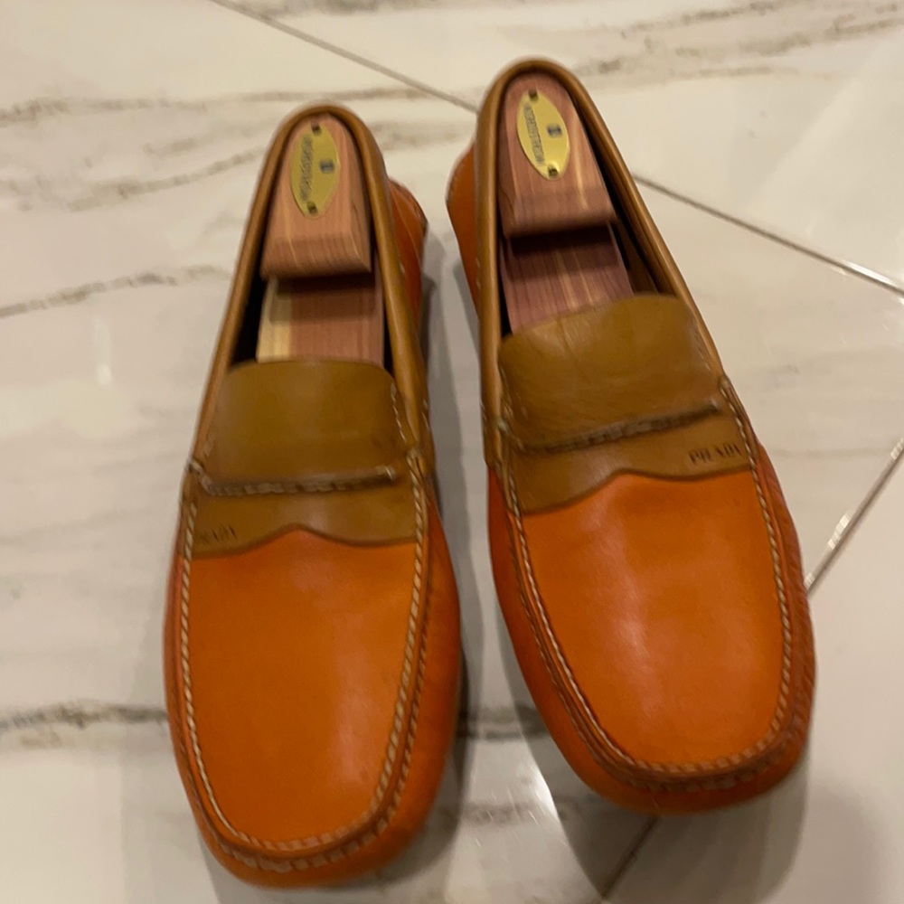 Orange Prada 8 1/2 great looking shoes